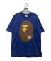 A BATHING APE（アベイシングエイプ）の古着「プリントTシャツ」｜ネイビー