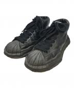 MIHARA YASUHIROミハラヤスヒロ）の古着「BLAKEY レザーハイカットスニーカー」｜ブラック