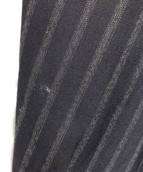 BACCA（バッカ）BACCA (バッカ) ストライプウールギャバジン ラップスカート ネイビー サイズ:SIZE 36の古着・服飾アイテム