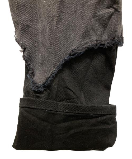 region（リージョン）region (リージョン) ドッキングパンツ グレー×ブラック サイズ:SIZE Mの古着・服飾アイテム