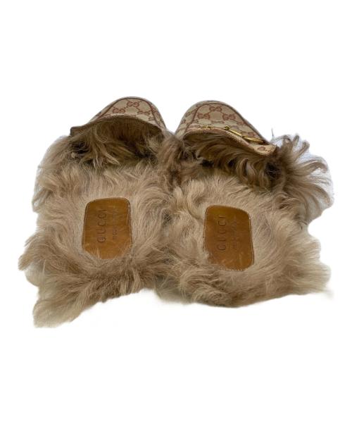 GUCCI（グッチ）GUCCI (グッチ) Princertown GG柄スリッパ ベージュ サイズ:10の古着・服飾アイテム