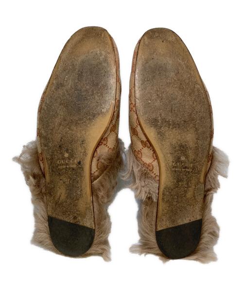 GUCCI（グッチ）GUCCI (グッチ) Princertown GG柄スリッパ ベージュ サイズ:10の古着・服飾アイテム