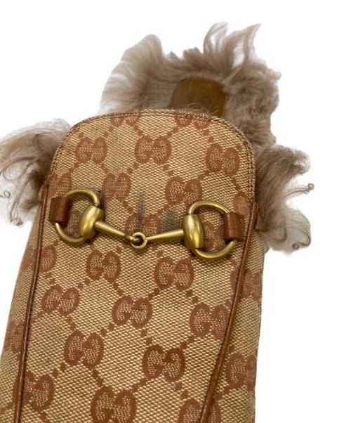GUCCI（グッチ）GUCCI (グッチ) Princertown GG柄スリッパ ベージュ サイズ:10の古着・服飾アイテム