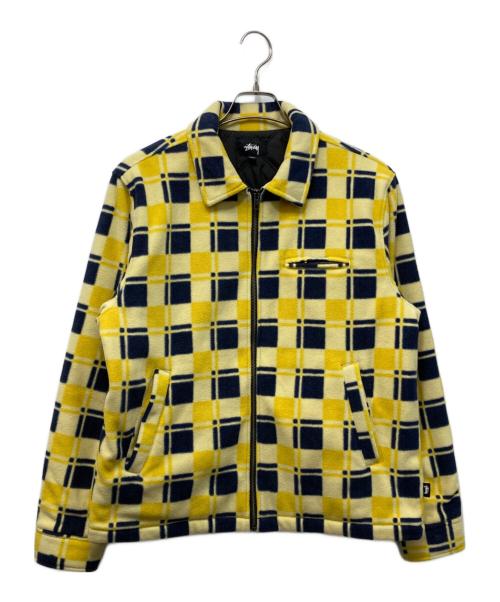 stussy（ステューシー）stussy (ステューシー) Brent Polar Fleece Jacket イエロー サイズ:Sの古着・服飾アイテム