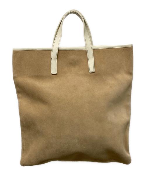 LOEWE（ロエベ）LOEWE (ロエベ) アナグラム ヌバックレザーハンドバッグ ベージュの古着・服飾アイテム