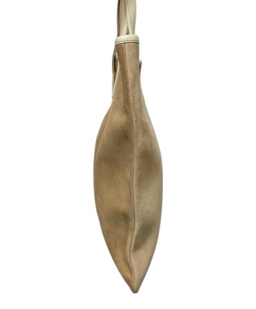 LOEWE（ロエベ）LOEWE (ロエベ) アナグラム ヌバックレザーハンドバッグ ベージュの古着・服飾アイテム