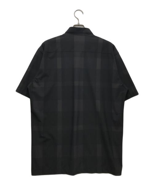 BLACK LABEL CRESTBRIDGE（ブラックレーベル クレストブリッジ）BLACK LABEL CRESTBRIDGE (ブラックレーベル クレストブリッジ) 半袖チェック柄シャツ ブラック サイズ:Lの古着・服飾アイテム