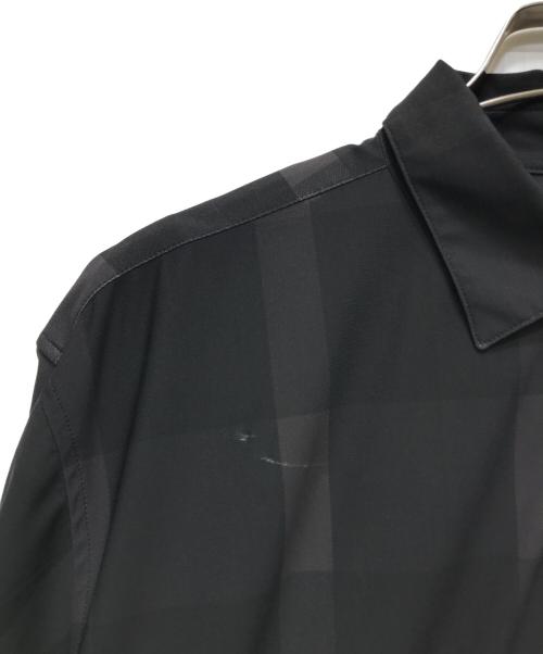 BLACK LABEL CRESTBRIDGE（ブラックレーベル クレストブリッジ）BLACK LABEL CRESTBRIDGE (ブラックレーベル クレストブリッジ) 半袖チェック柄シャツ ブラック サイズ:Lの古着・服飾アイテム