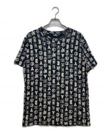 Hysteric Glamour×Dickies（ヒステリックグラマー×ディッキーズ）の古着「総柄Tシャツ Dickiesコラボ」｜ブラック