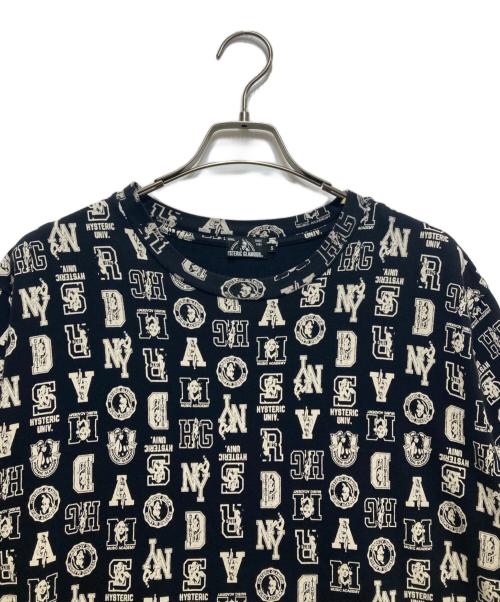 Hysteric Glamour（ヒステリックグラマー）Hysteric Glamour (ヒステリックグラマー) Dickies (ディッキーズ) 総柄Tシャツ Dickiesコラボ ブラック サイズ:Sの古着・服飾アイテム