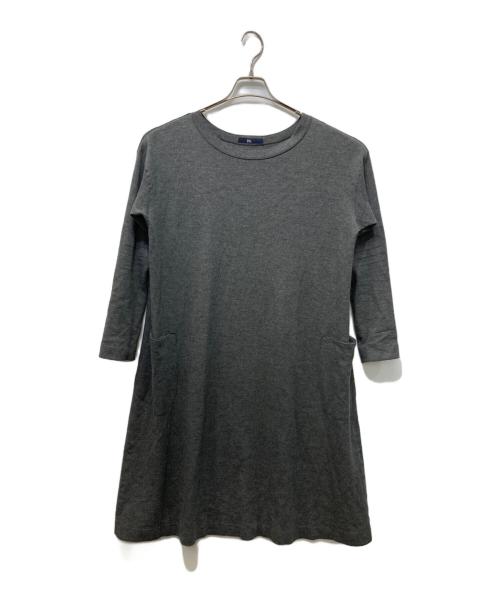 45R（フォーティファイブ・アール）45R (フォーティファイブ・アール) ウールボートネックワンピース グレー サイズ:SIZE 0の古着・服飾アイテム