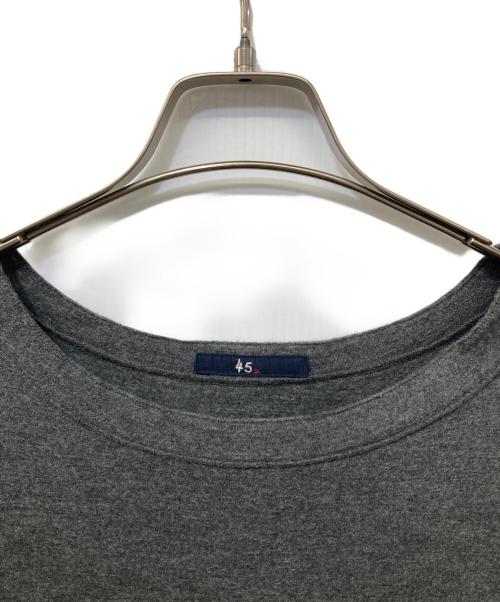 45R（フォーティファイブ・アール）45R (フォーティファイブ・アール) ウールボートネックワンピース グレー サイズ:SIZE 0の古着・服飾アイテム