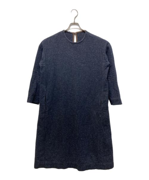 45R（フォーティファイブ・アール）45R (フォーティファイブ・アール) コットンツィードワンピース ネイビー サイズ:SIZE 0の古着・服飾アイテム
