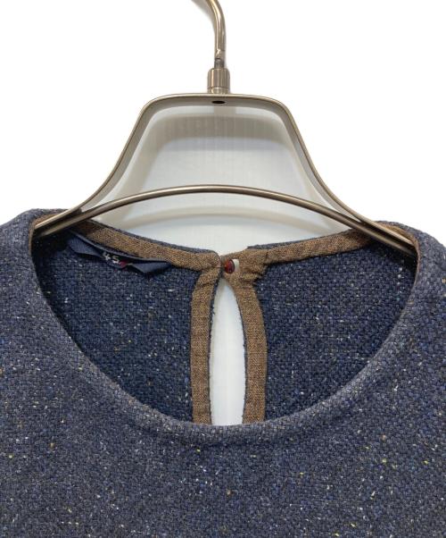 45R（フォーティファイブ・アール）45R (フォーティファイブ・アール) コットンツィードワンピース ネイビー サイズ:SIZE 0の古着・服飾アイテム