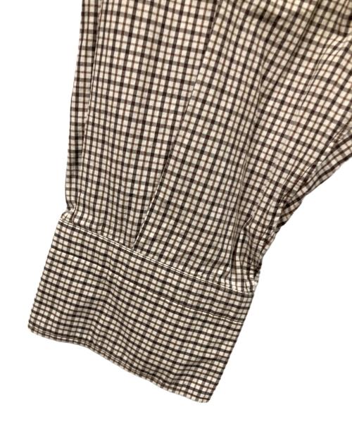 OVY（オヴィー）OVY (オヴィー) Cotton Poplin Pin Check Wide Shirts ベージュ サイズ:Lの古着・服飾アイテム