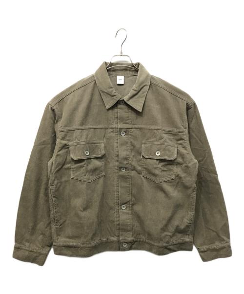 OVY（オヴィー）OVY (オヴィー) Washed Corduroy Wide Relax Jacket グレー サイズ:SIZE Lの古着・服飾アイテム