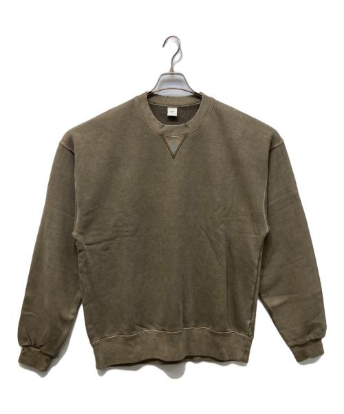 OVY（オヴィー）OVY (オヴィー) Pigment Damage Processing Crew Neck ブラウン サイズ:SIZE Lの古着・服飾アイテム