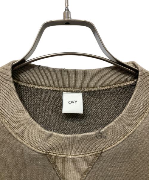 OVY（オヴィー）OVY (オヴィー) Pigment Damage Processing Crew Neck ブラウン サイズ:SIZE Lの古着・服飾アイテム