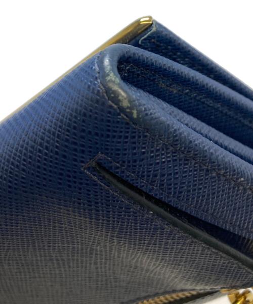 PRADA（プラダ）PRADA (プラダ) サフィアーノロングウォレット ネイビーの古着・服飾アイテム