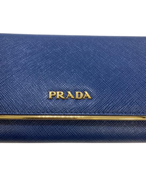PRADA（プラダ）PRADA (プラダ) サフィアーノロングウォレット ネイビーの古着・服飾アイテム