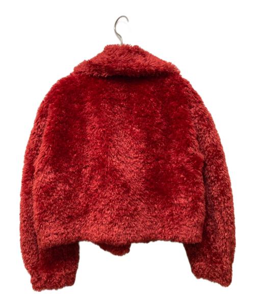 HERNO（ヘルノ）HERNO (ヘルノ) エコファーショートジャケット レッド サイズ:42 未使用品の古着・服飾アイテム