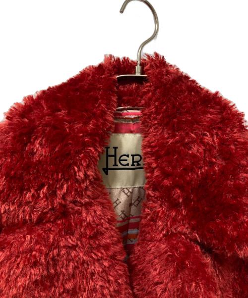 HERNO（ヘルノ）HERNO (ヘルノ) エコファーショートジャケット レッド サイズ:42 未使用品の古着・服飾アイテム
