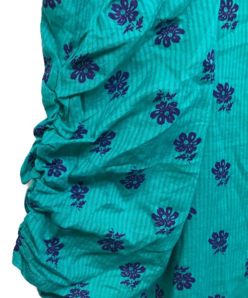 ne quittez pas（ヌキテパ）ne quittez pas (ヌキテパ) Dobby Stripe Flower Print Dress グリーン サイズ:FREE 未使用品の古着・服飾アイテム