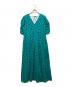 ne quittez pas（ヌキテパ）の古着「Dobby Stripe Flower Print Dress」｜グリーン