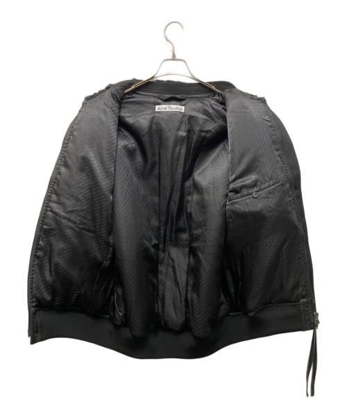 Acne studios（アクネ ストゥディオス）Acne studios (アクネ ストゥディオス) シアリングカラーボンバージャケット ブラック サイズ:M/Lの古着・服飾アイテム