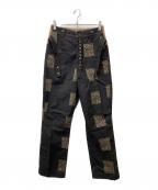 KAPITALキャピタル）の古着「ジャガード総柄パンツ」｜ブラック