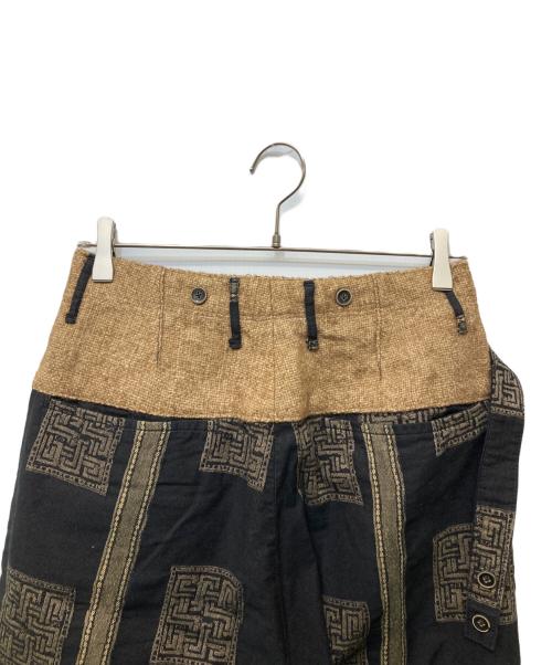 KAPITAL（キャピタル）KAPITAL (キャピタル) ジャガード総柄パンツ ブラック サイズ:SIZE XSの古着・服飾アイテム