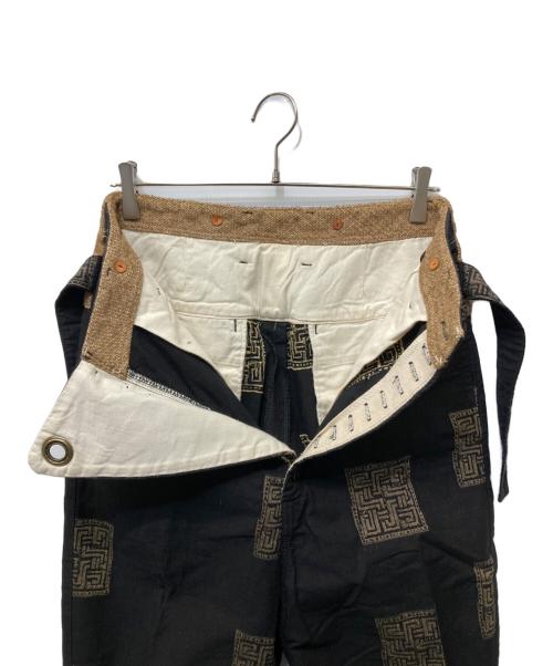 KAPITAL（キャピタル）KAPITAL (キャピタル) ジャガード総柄パンツ ブラック サイズ:SIZE XSの古着・服飾アイテム