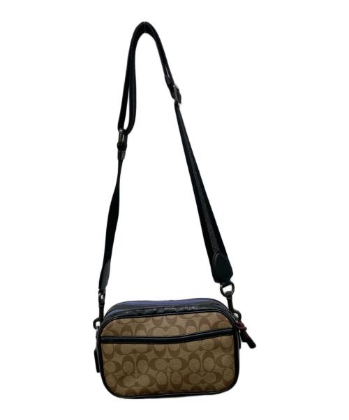 COACH（コーチ）COACH (コーチ) GUANGYU カメラショルダーバッグ ブラック×ベージュの古着・服飾アイテム
