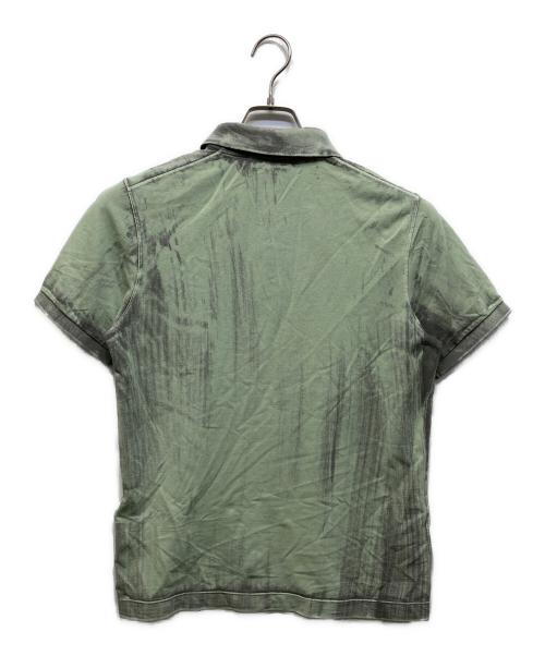 STONE ISLAND（ストーンアイランド）STONE ISLAND (ストーンアイランド) Camo Polo Dhirt グレー×グリーン サイズ:Sの古着・服飾アイテム