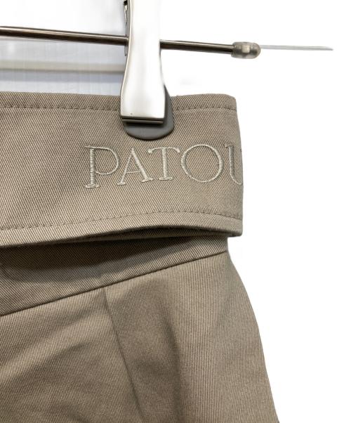 patou（パトゥ）patou (パトゥ) オーガニックコットン ベルト付きミニプリーツスカート ベージュ サイズ:34の古着・服飾アイテム