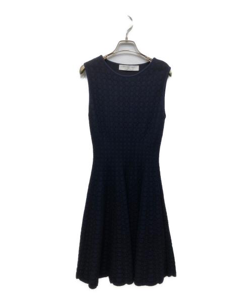 ANTONINO VALENTI（アントニーノ バレンティ）ANTONINO VALENTI (アントニーノ バレンティ) ノースリーブワンピース ネイビー サイズ:38の古着・服飾アイテム