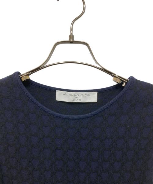 ANTONINO VALENTI（アントニーノ バレンティ）ANTONINO VALENTI (アントニーノ バレンティ) ノースリーブワンピース ネイビー サイズ:38の古着・服飾アイテム