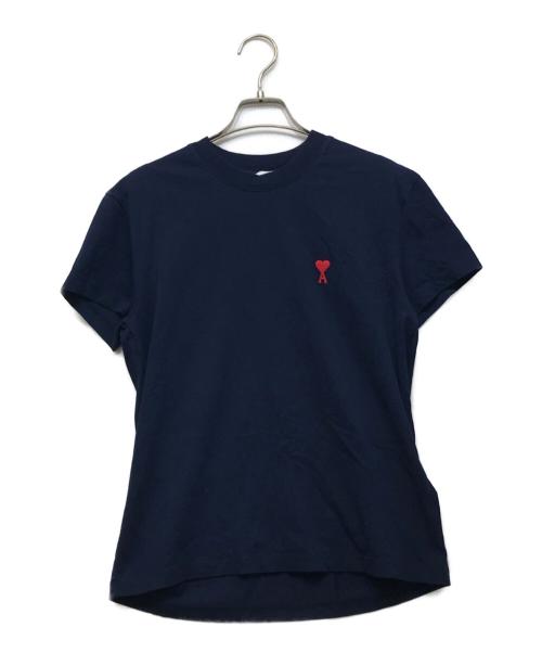 AMI Alexandre Mattiussi（アミアレクサンドルマテュッシ）AMI Alexandre Mattiussi (アミアレクサンドルマテュッシ) クルーネックTシャツ ネイビー サイズ:XSの古着・服飾アイテム
