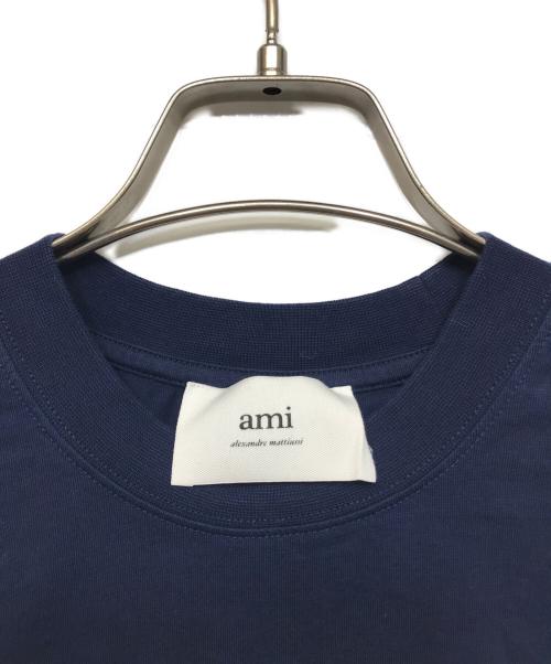 AMI Alexandre Mattiussi（アミアレクサンドルマテュッシ）AMI Alexandre Mattiussi (アミアレクサンドルマテュッシ) クルーネックTシャツ ネイビー サイズ:XSの古着・服飾アイテム