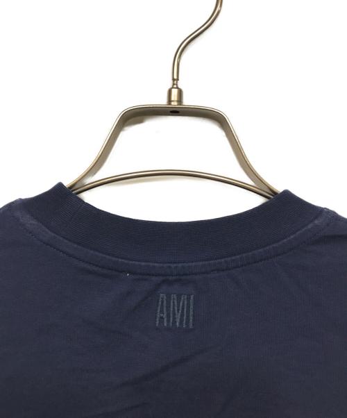AMI Alexandre Mattiussi（アミアレクサンドルマテュッシ）AMI Alexandre Mattiussi (アミアレクサンドルマテュッシ) クルーネックTシャツ ネイビー サイズ:XSの古着・服飾アイテム