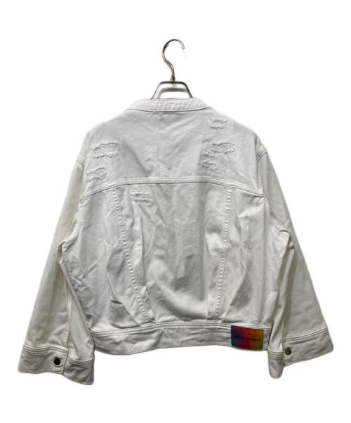 EMPORIO ARMANI（エンポリオアルマーニ）EMPORIO ARMANI (エンポリオアルマーニ) デニムジャケット ホワイト サイズ:44の古着・服飾アイテム