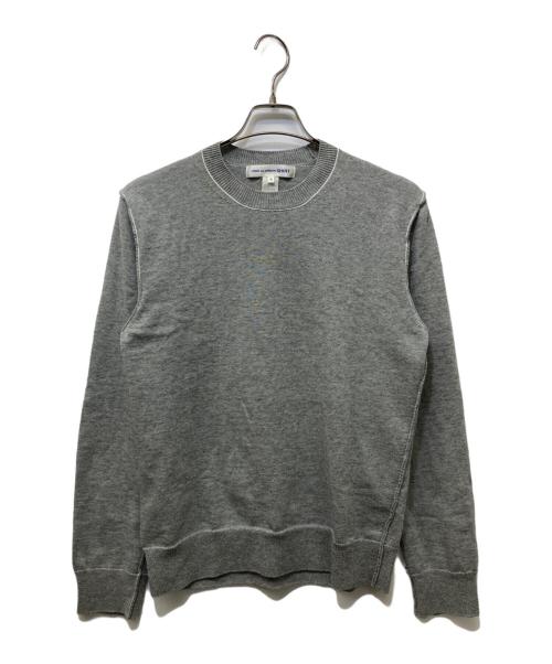 COMME des GARCONS SHIRT（コムデギャルソンシャツ）COMME des GARCONS SHIRT (コムデギャルソンシャツ) クルーネックニット グレー サイズ:SIZE Mの古着・服飾アイテム