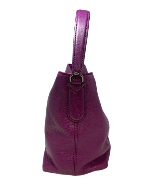 LONGCHAMP（ロンシャン）LONGCHAMP (ロンシャン) Roseau Goatskin Bucket Bags パープルの古着・服飾アイテム
