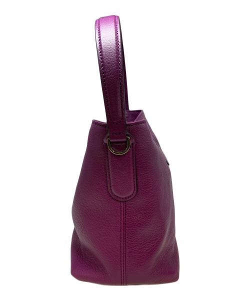 LONGCHAMP（ロンシャン）LONGCHAMP (ロンシャン) Roseau Goatskin Bucket Bags パープルの古着・服飾アイテム