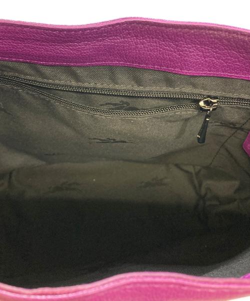 LONGCHAMP（ロンシャン）LONGCHAMP (ロンシャン) Roseau Goatskin Bucket Bags パープルの古着・服飾アイテム