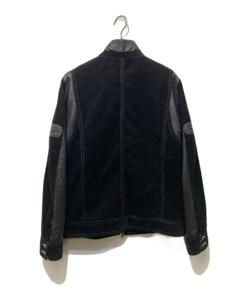 BURBERRY BLACK LABEL（バーバリーブラックレーベル）BURBERRY BLACK LABEL (バーバリーブラックレーベル) レザー切替ジャケット ブラック サイズ:SIZE Mの古着・服飾アイテム