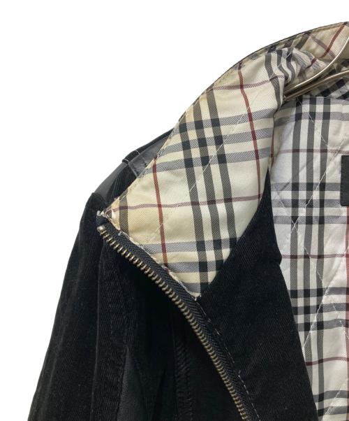 BURBERRY BLACK LABEL（バーバリーブラックレーベル）BURBERRY BLACK LABEL (バーバリーブラックレーベル) レザー切替ジャケット ブラック サイズ:SIZE Mの古着・服飾アイテム