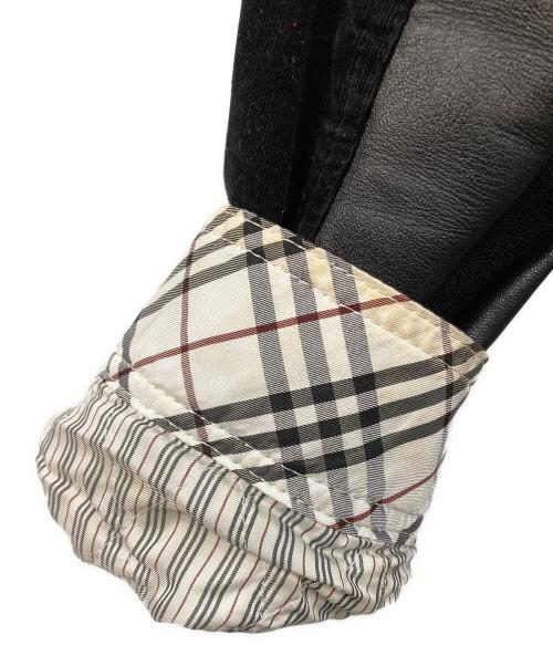 BURBERRY BLACK LABEL（バーバリーブラックレーベル）BURBERRY BLACK LABEL (バーバリーブラックレーベル) レザー切替ジャケット ブラック サイズ:SIZE Mの古着・服飾アイテム