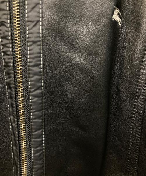 BURBERRY BLACK LABEL（バーバリーブラックレーベル）BURBERRY BLACK LABEL (バーバリーブラックレーベル) レザー切替ジャケット ブラック サイズ:SIZE Mの古着・服飾アイテム