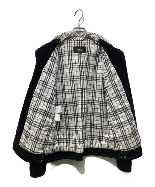 BURBERRY BLACK LABEL（バーバリーブラックレーベル）BURBERRY BLACK LABEL (バーバリーブラックレーベル) レザー切替ジャケット ブラック サイズ:SIZE Mの古着・服飾アイテム